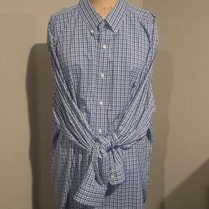 Polo by Ralph Lauren Men's Blue Checkered Shirt